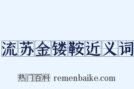 流苏金镂鞍近义词是什么意思的图片